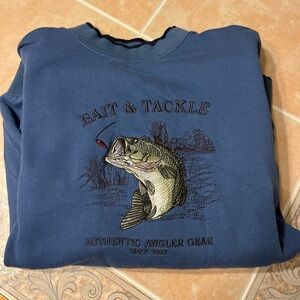 Navy Graphic Crewneck Sweatshirt